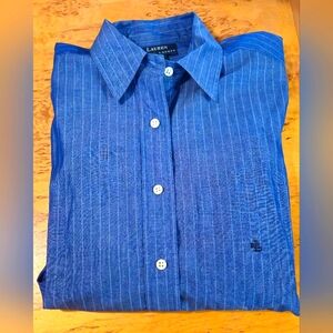 Ralph Lauren Beautiful Blue Striped Women's Shirt Size 6